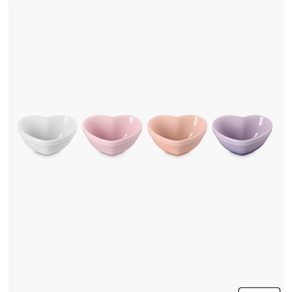 Le creuset mini heart bowls